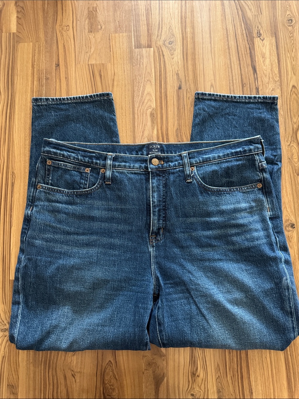 J. Crew Slim Boyfriend Fit Jeans in Dark Indigo 32